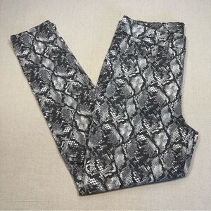Seven7 Tummyless High Rise Skinny Stretch Snake Pants Women Size 12